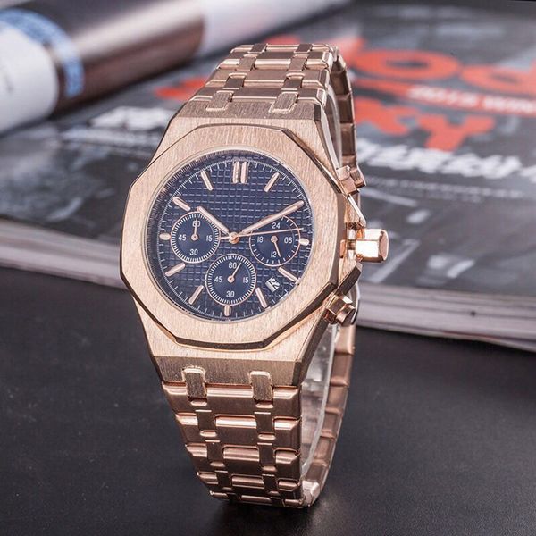men's women watch rose gold stanless steel 42mm vk chronograph quartz movement sports men watches c1-79, Slivery;brown
men's women watch rose gold stanless steel 42mm vk chronograph quartz movement sports men watches c1-79, Slivery;brown