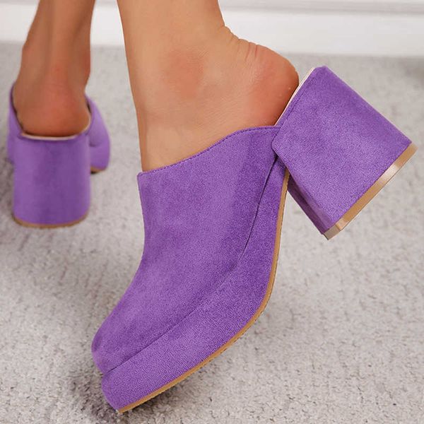 fashion elegant ladies pumps shoes slippers flock women high heels sandals slip on outdoor female round toe casual slides mules 0316, Black
fashion elegant ladies pumps shoes slippers flock women high heels sandals slip on outdoor female round toe casual slides mules 0316, Black
