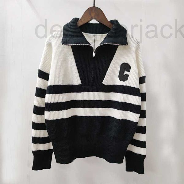 women's knits & tees designer small black and white contrast striped knitted western-style aging zippered polo sweater nlzg
women's knits & tees designer small black and white contrast striped knitted western-style aging zippered polo sweater nlzg