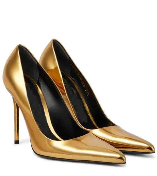 2023s tom-f-pumps women dress sandal shoes gold-heeled and patent gold metallic leather pumps pointy toe thin heels with box, Black
2023s tom-f-pumps women dress sandal shoes gold-heeled and patent gold metallic leather pumps pointy toe thin heels with box, Black