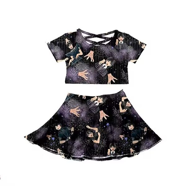 clothing sets boutique kids wednesday outfits cartoon girls short sleeves shorts skirt 2 piece 230310, White
clothing sets boutique kids wednesday outfits cartoon girls short sleeves shorts skirt 2 piece 230310, White
