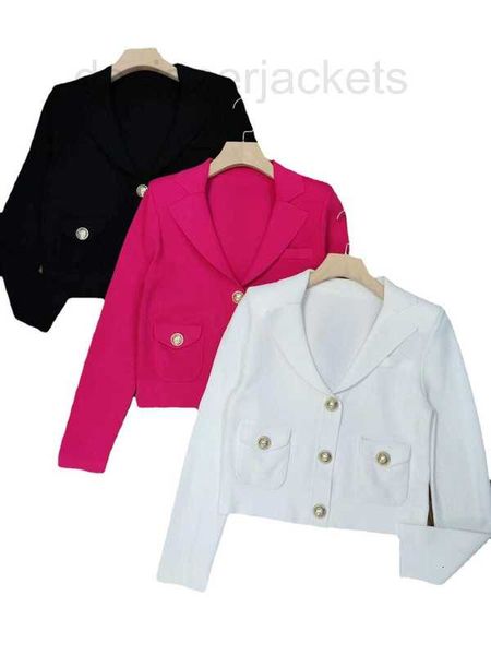 women's knits & tees designer new style metal button long-sleeved suit collar short jacket women in early autumn aap0, White
women's knits & tees designer new style metal button long-sleeved suit collar short jacket women in early autumn aap0, White