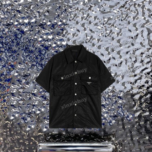 xinxinbuy men designer tee t shirt 23ss nylon triangle label multiple pockets short sleeve cotton women black s-2xl, Black;brown
xinxinbuy men designer tee t shirt 23ss nylon triangle label multiple pockets short sleeve cotton women black s-2xl, Black;brown