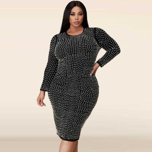 plus size dresses midi fashion beaded o neck long sleeve elegant streetwear leisure mid waist xl-5xl wholesale dropshipping 230307, Black
plus size dresses midi fashion beaded o neck long sleeve elegant streetwear leisure mid waist xl-5xl wholesale dropshipping 230307, Black