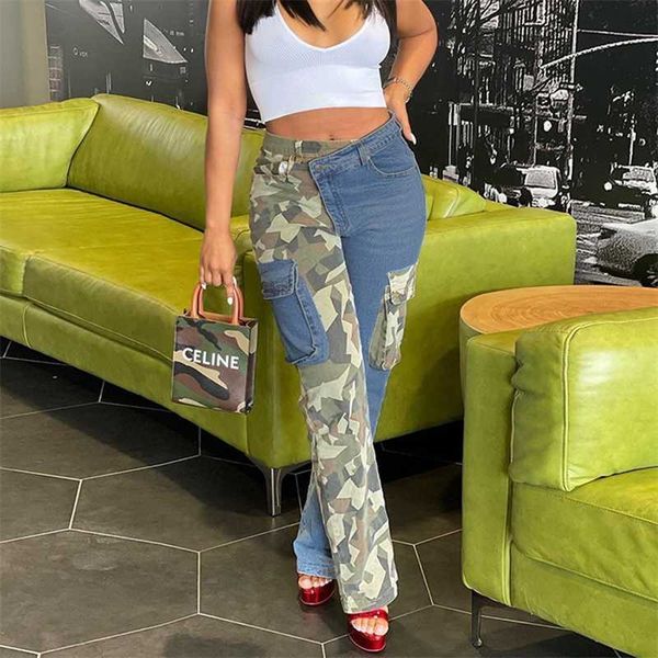 designer womens pants 2023 fashion denim color contrast personality patch bag straight pants, Blue
designer womens pants 2023 fashion denim color contrast personality patch bag straight pants, Blue