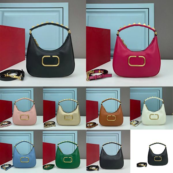 10a rivet underarm shoulder bag genuine leather woman crossbody handbag half moon shaped hobo axillary bag stud handle clutch totes lady wal
10a rivet underarm shoulder bag genuine leather woman crossbody handbag half moon shaped hobo axillary bag stud handle clutch totes lady wal