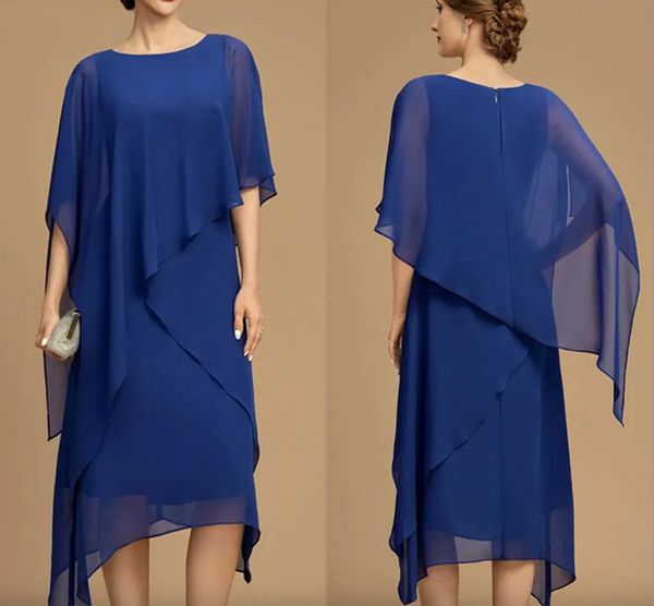 royal blue chiffon mother of the bride dresses elegant wrap jewel neck summer women formal party gowns sheath tea length wedding guest groom, Black;red
royal blue chiffon mother of the bride dresses elegant wrap jewel neck summer women formal party gowns sheath tea length wedding guest groom, Black;red