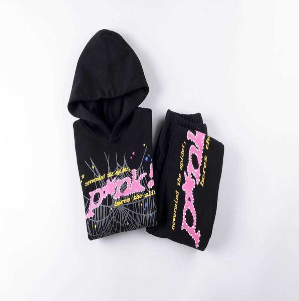 23ss children's suit designer spider 555 pullover sp5der young thug hoodies street foam letter sp5der 555555 pants hoodie sweater pants, Black
23ss children's suit designer spider 555 pullover sp5der young thug hoodies street foam letter sp5der 555555 pants hoodie sweater pants, Black