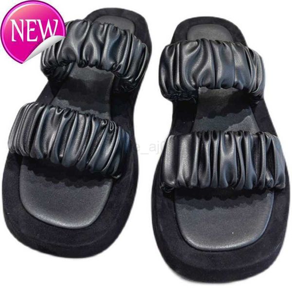 designer the row dress shoes slipper with thick sole outer slipper flat type of high rise sheepskin sandal, Black
designer the row dress shoes slipper with thick sole outer slipper flat type of high rise sheepskin sandal, Black