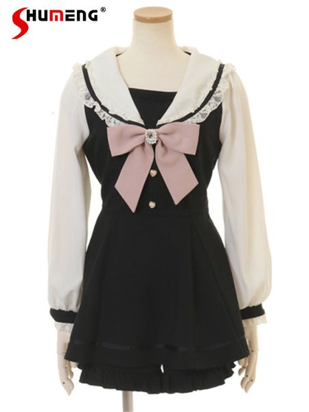 womens two piece pants lolita shorts set women spring japanese style big bow lace up base blouses female elegant high waist slim black short, White
womens two piece pants lolita shorts set women spring japanese style big bow lace up base blouses female elegant high waist slim black short, White
