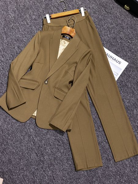women's suits blazers autumn winter ladies pant suit navy yellow solid formal blazer and trouser women business work wear 2 piece set 2, White;black
women's suits blazers autumn winter ladies pant suit navy yellow solid formal blazer and trouser women business work wear 2 piece set 2, White;black