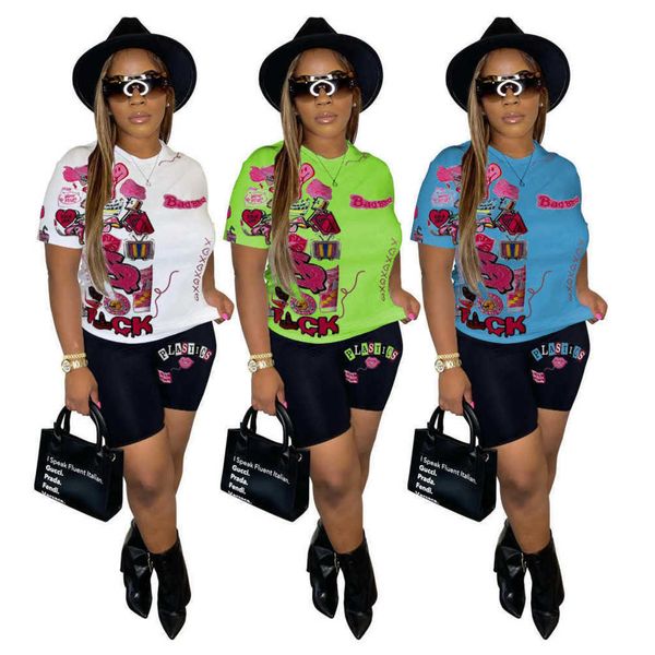 2023 women's tracksuits for summer sport suits fashion printing t-shirt shorts two-piece set, Gray
2023 women's tracksuits for summer sport suits fashion printing t-shirt shorts two-piece set, Gray