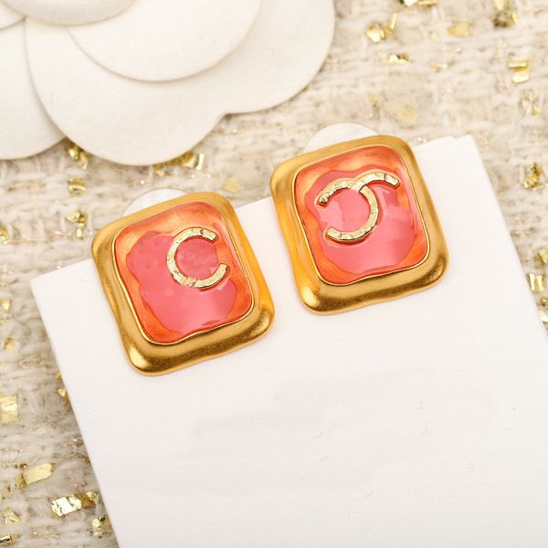 2023 luxury quality charm square stud earring with pink color design in 18k gold plated have box stamp ps7623a, Golden
2023 luxury quality charm square stud earring with pink color design in 18k gold plated have box stamp ps7623a, Golden