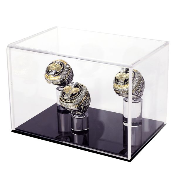 3 slot championship ring display case | baseball basketball softball hockey high school college sport championship rings box, Black;white
3 slot championship ring display case | baseball basketball softball hockey high school college sport championship rings box, Black;white