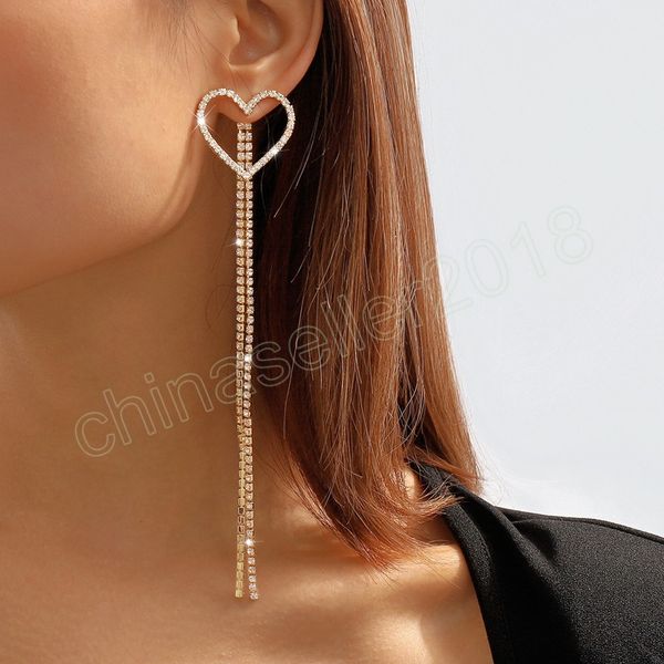 korean fashion rhinestone love heart long drop earrings for women temperament dangle earrings jewelry wed accessories, Silver
korean fashion rhinestone love heart long drop earrings for women temperament dangle earrings jewelry wed accessories, Silver
