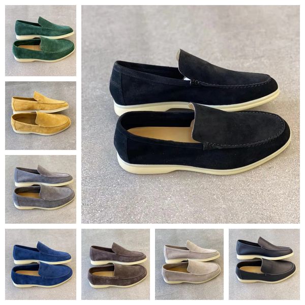 luxury designer shoes summer charms embellished walk suede loafers couple genuine mens womens leather casual slip on flats for men women fla, Black
luxury designer shoes summer charms embellished walk suede loafers couple genuine mens womens leather casual slip on flats for men women fla, Black