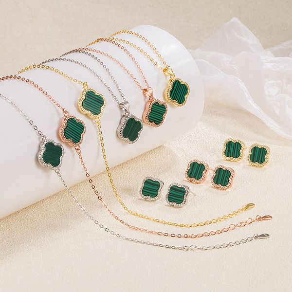 s925 sterling silver four-leaf clover malachite european and american retro bracelet boudoir luxury hand bracelet 18k gold bracelet, Golden;silver
s925 sterling silver four-leaf clover malachite european and american retro bracelet boudoir luxury hand bracelet 18k gold bracelet, Golden;silver