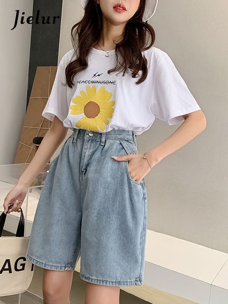 women's shorts jielur woman wide legs high waist blue knee-lenght denim shorts casual female loose fit jeans vintage ladies bermuda sho, White;black
women's shorts jielur woman wide legs high waist blue knee-lenght denim shorts casual female loose fit jeans vintage ladies bermuda sho, White;black