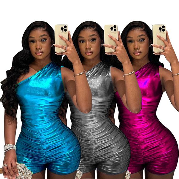 bulk wholesale oblique shoulder women rompers summer pleated bodysuits fashion metallic luster bodycon playsuit 9477, Black;white
bulk wholesale oblique shoulder women rompers summer pleated bodysuits fashion metallic luster bodycon playsuit 9477, Black;white