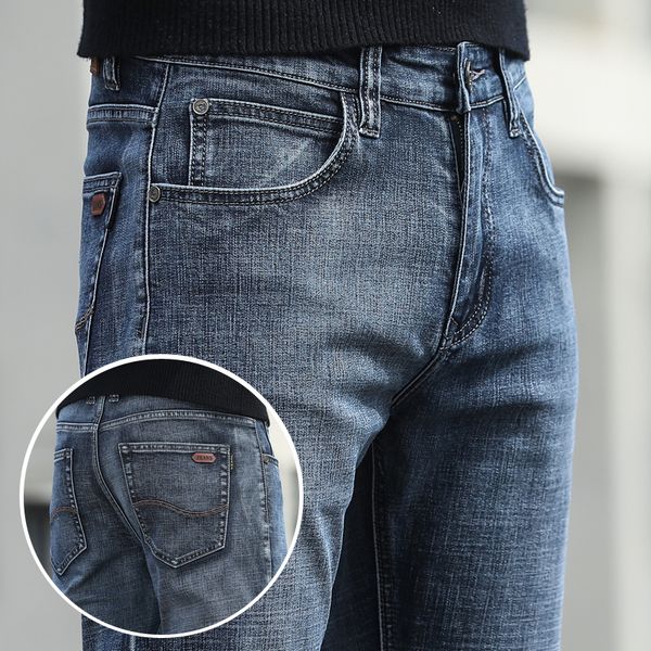 men's jeans brand straight jeans men slim youth casual stretch classic fashion retro black gray streetwear hip hop long pants 230316, Blue
men's jeans brand straight jeans men slim youth casual stretch classic fashion retro black gray streetwear hip hop long pants 230316, Blue