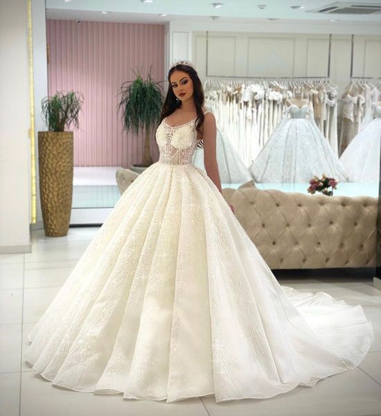 elegant ball gown wedding dresses v neck sleeveless straps sequins appliques beaded floor length ruffles 3d lace sparkly bridal gowns plus, White
elegant ball gown wedding dresses v neck sleeveless straps sequins appliques beaded floor length ruffles 3d lace sparkly bridal gowns plus, White