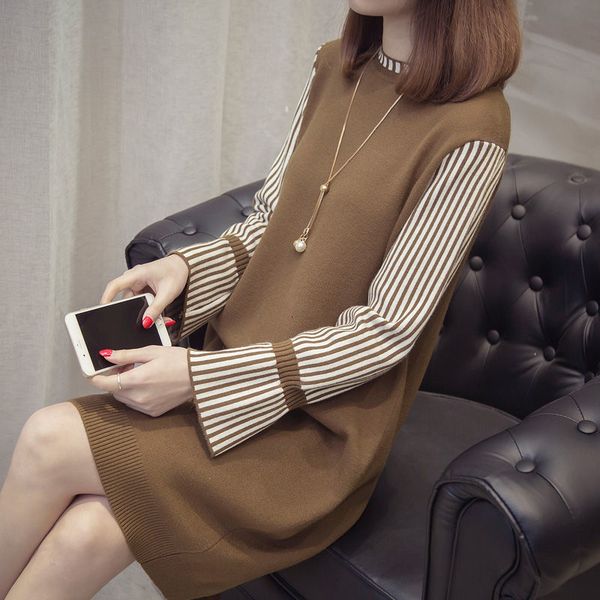 casual dresses autumn and winter sweater round neck dress korean version of loose fashion women hedging base mid-length knitted dress 230316, Black;gray
casual dresses autumn and winter sweater round neck dress korean version of loose fashion women hedging base mid-length knitted dress 230316, Black;gray