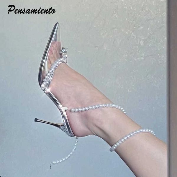 slippers fashion clear plexiglass women sandals crystal pearls ankle strap high heels gladiator spring summer party prom shoes, Black
slippers fashion clear plexiglass women sandals crystal pearls ankle strap high heels gladiator spring summer party prom shoes, Black
