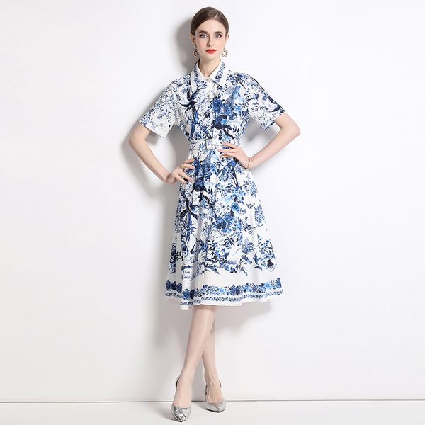 elegant designer printed cardigan dress short sleeve single breasted shirt collar belt midi dresses runway fitting ladies casual office clot, Black;gray
elegant designer printed cardigan dress short sleeve single breasted shirt collar belt midi dresses runway fitting ladies casual office clot, Black;gray