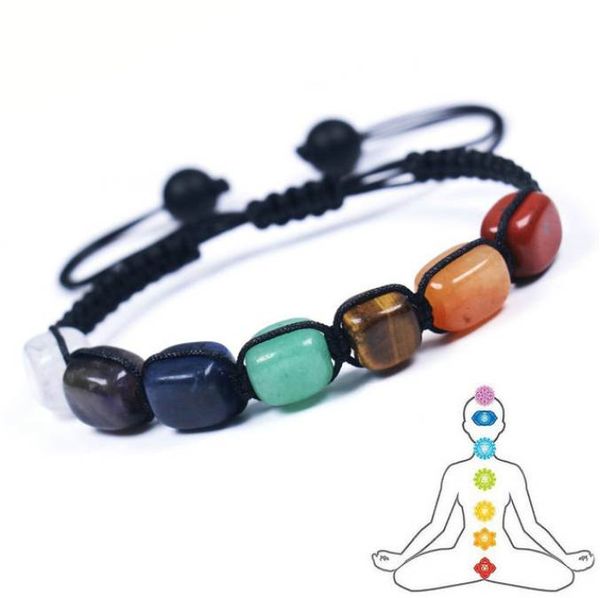 7 chakra bracelet for women natural stone rectangle tiger eye white quartz agate amethyst braid knot bracelet heal yoga jewelry, Black
7 chakra bracelet for women natural stone rectangle tiger eye white quartz agate amethyst braid knot bracelet heal yoga jewelry, Black