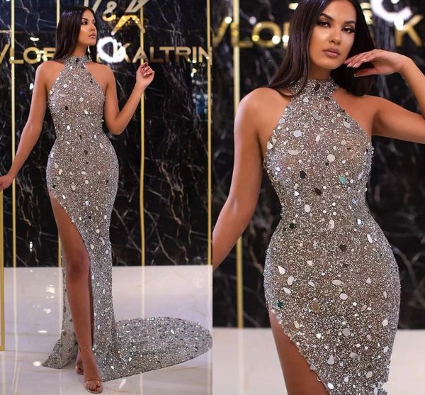 luxury sequined pageant evening dress halter high split crystal gray mermaid formal occasion prom party gowns arabic aso ebi robe de soiree, Black;red
luxury sequined pageant evening dress halter high split crystal gray mermaid formal occasion prom party gowns arabic aso ebi robe de soiree, Black;red