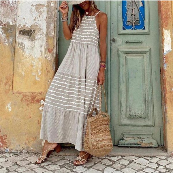 casual dresses summer off shoulder sleeveless sling long dress women o neck backless maxi dress vintage boho robe loose party dresses 230316, Black;gray
casual dresses summer off shoulder sleeveless sling long dress women o neck backless maxi dress vintage boho robe loose party dresses 230316, Black;gray