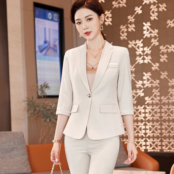 women's suits blazers half sleeve women business suits spring summer formalprofessional pantsuits with pants and jackets coat office wo, White;black
women's suits blazers half sleeve women business suits spring summer formalprofessional pantsuits with pants and jackets coat office wo, White;black
