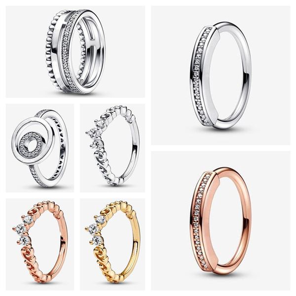 authentic s925 sterling silver rings women with original box for pandora princess wish birthday gift christmas cz diamond wedding birthday g, Slivery;golden
authentic s925 sterling silver rings women with original box for pandora princess wish birthday gift christmas cz diamond wedding birthday g, Slivery;golden