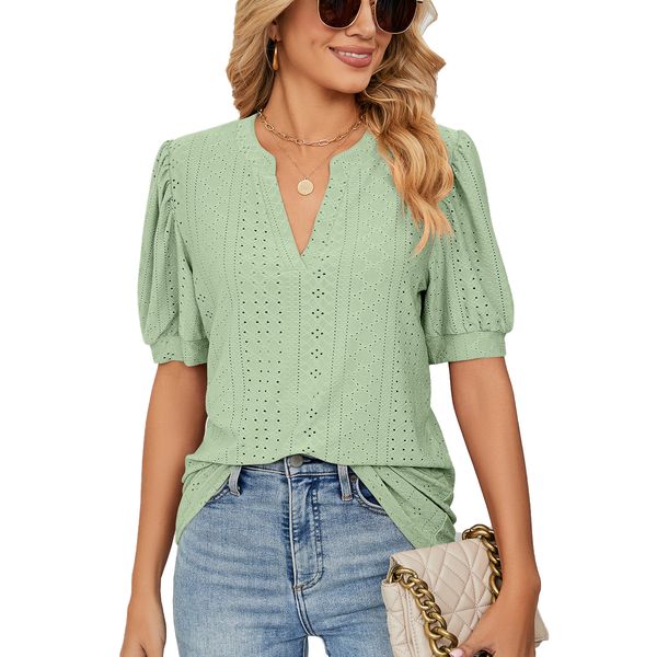 ll women blouses summer casual v-neck solid color shirt hollow bubble sleeve loose ll457
ll women blouses summer casual v-neck solid color shirt hollow bubble sleeve loose ll457
