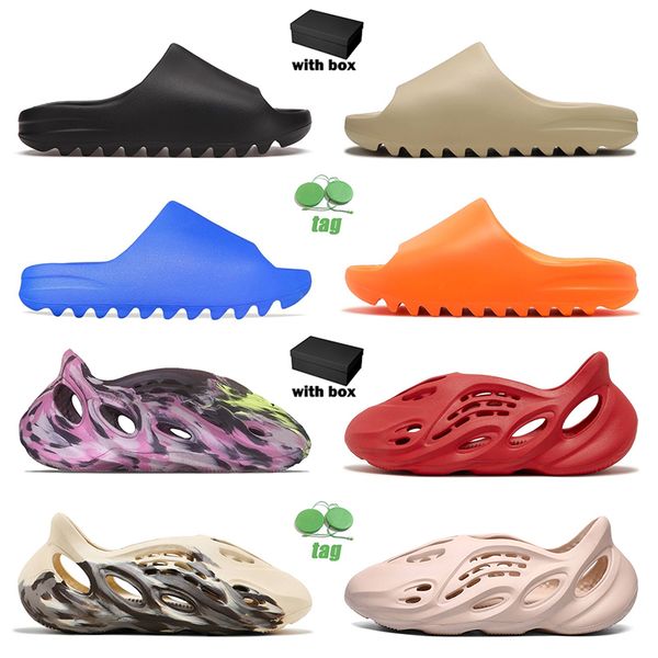 with box foam slippers designer slides foamrunner slides for men women mx carbon onyx cream clay enflame orange vermilion casual sandals yz, Black
with box foam slippers designer slides foamrunner slides for men women mx carbon onyx cream clay enflame orange vermilion casual sandals yz, Black