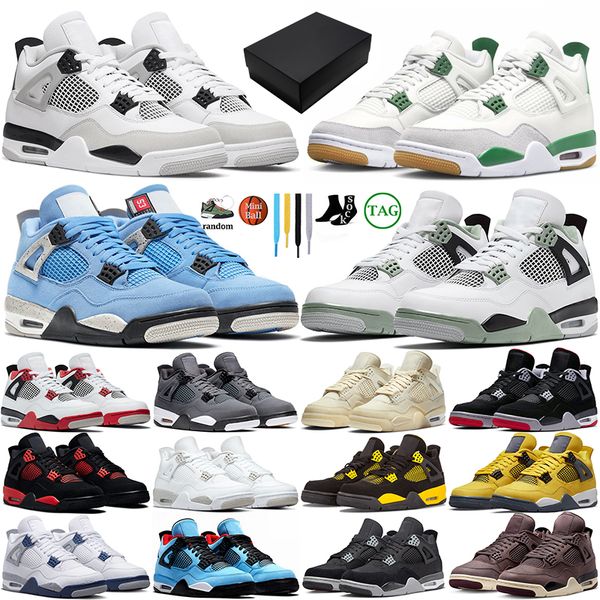 4 jumpmans with box retro basketball shoes 4s women men military black cats seafoam pine green kaws oreos cool greys red thunder bred midnig
4 jumpmans with box retro basketball shoes 4s women men military black cats seafoam pine green kaws oreos cool greys red thunder bred midnig