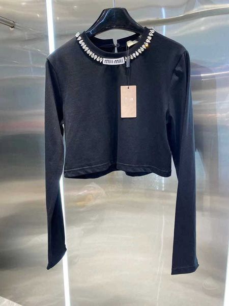 womens t-shirt designer short t-shirt spring new crystal necklace collar letter sticker decoration waist long sleeve top, White
womens t-shirt designer short t-shirt spring new crystal necklace collar letter sticker decoration waist long sleeve top, White