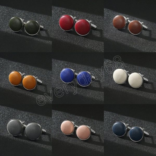 luxury mens cufflinks round leather french shirt cuff buttons cufflinks for male business wedding party sleeve nail accessories, Silver
luxury mens cufflinks round leather french shirt cuff buttons cufflinks for male business wedding party sleeve nail accessories, Silver