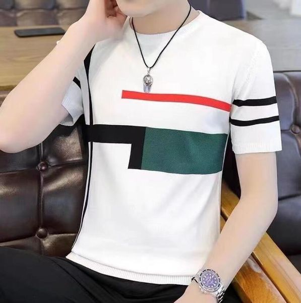 designer men's t shirts for bee short sleeve slim casual knitted striped summer fashion round neck tees, White;black
designer men's t shirts for bee short sleeve slim casual knitted striped summer fashion round neck tees, White;black