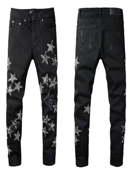 mens jeans fashion pentagram patch black jeans slim pants casual trousers big size 29402817899, Blue
mens jeans fashion pentagram patch black jeans slim pants casual trousers big size 29402817899, Blue