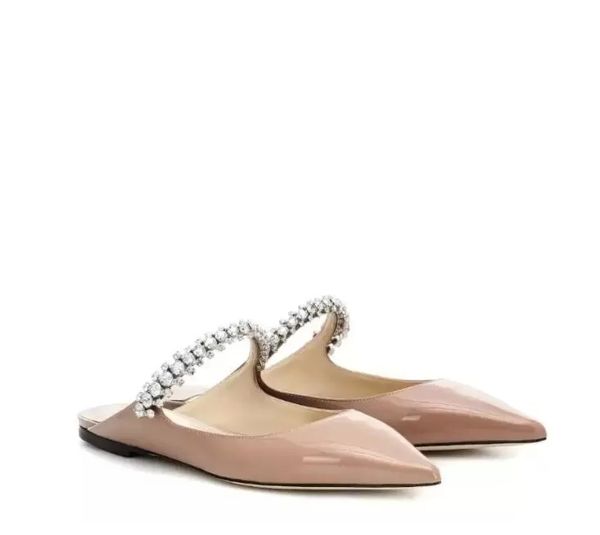 romantic wedding bing sandals patent leather slippers pointy pumps with crystal strap designer flat heels dress sho size 34 to 43, Black
romantic wedding bing sandals patent leather slippers pointy pumps with crystal strap designer flat heels dress sho size 34 to 43, Black