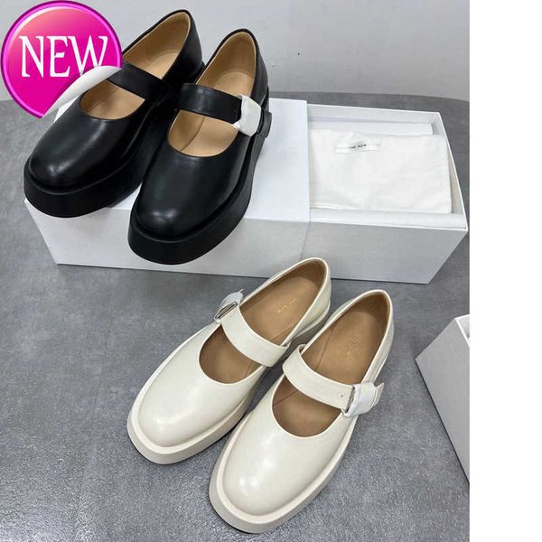 small pure original the row thick soled mary jane shoes women's leather lefu shoes high rise muffin shallow mouth single shoes, Black
small pure original the row thick soled mary jane shoes women's leather lefu shoes high rise muffin shallow mouth single shoes, Black