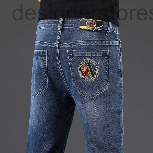 men's jeans designer embroidered jeans men's new high-stretch slim pants 7eac, Blue
men's jeans designer embroidered jeans men's new high-stretch slim pants 7eac, Blue