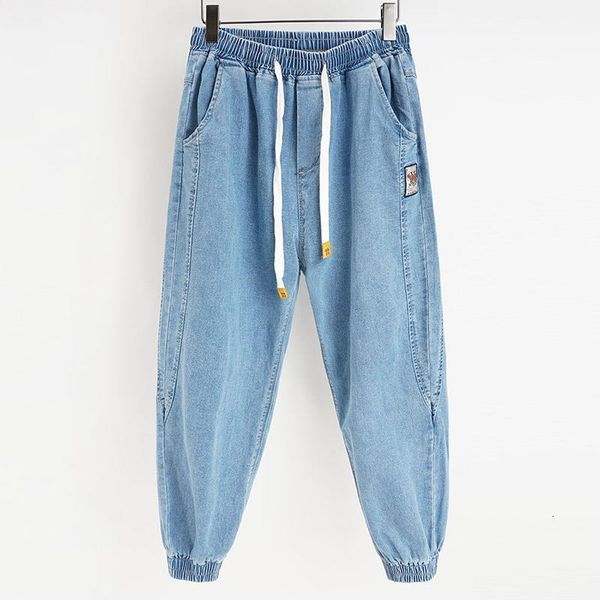 men's jeans fashion japanese and korean style men's jeans elastic waist harem pants male trendy casual denim trousers all-matchpan, Blue
men's jeans fashion japanese and korean style men's jeans elastic waist harem pants male trendy casual denim trousers all-matchpan, Blue
