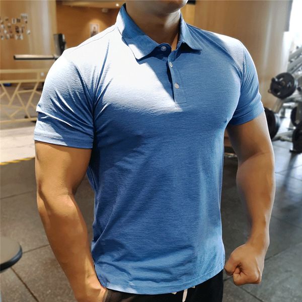 men's polos men sport training summer polo t-shirt short sleeve male casual elastic quick dry gym running fitness slim tees 230316, White;black
men's polos men sport training summer polo t-shirt short sleeve male casual elastic quick dry gym running fitness slim tees 230316, White;black