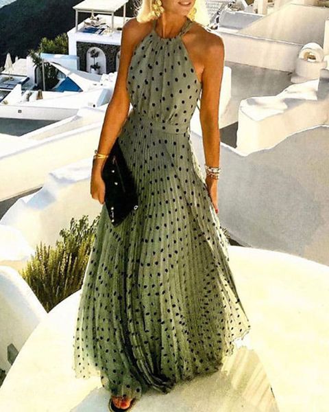 casual dresses summer women boho polka dot print chiffon pleated maxi dress femme sleeveless maxi boho vacation outfits lady clothing 230316, Black;gray
casual dresses summer women boho polka dot print chiffon pleated maxi dress femme sleeveless maxi boho vacation outfits lady clothing 230316, Black;gray