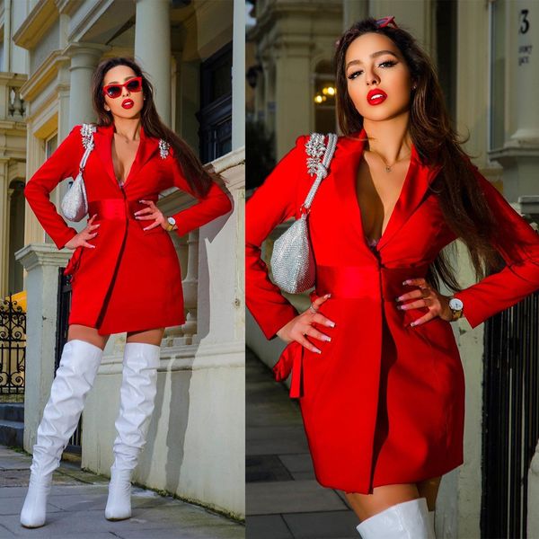 bright red 1 pieces women blazer suit street power for wedding mother of the bride dresses evening party formal wear, Black;red
bright red 1 pieces women blazer suit street power for wedding mother of the bride dresses evening party formal wear, Black;red