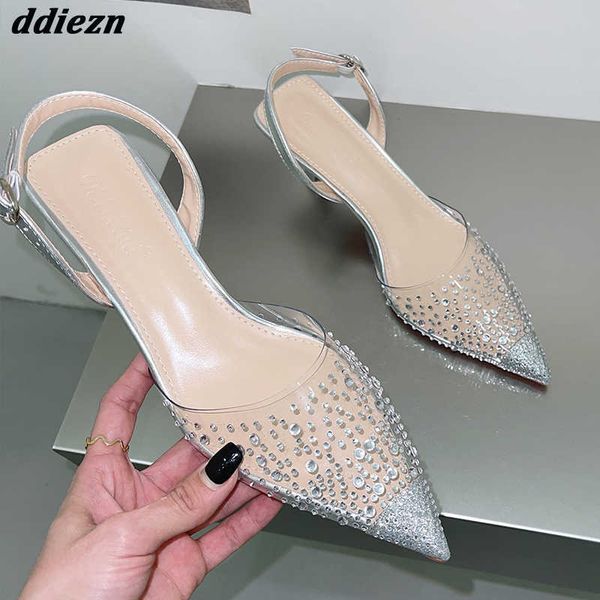 2023 transparent women med thin heels sandals fashion rhinestones ladies pumps footwear buckle strap female sandal crystal shoes 0316, Black
2023 transparent women med thin heels sandals fashion rhinestones ladies pumps footwear buckle strap female sandal crystal shoes 0316, Black