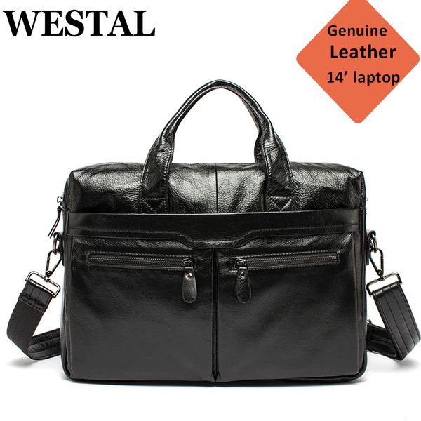 briefcases westal business men's briefcase genuine leather bags for men 14 lapbag men leather bags for document a4 messenger bag 9005 2
briefcases westal business men's briefcase genuine leather bags for men 14 lapbag men leather bags for document a4 messenger bag 9005 2