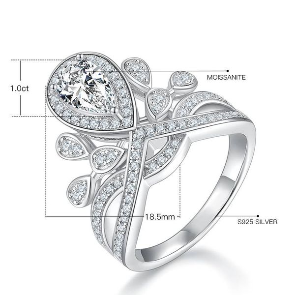 designer rings v-shaped crown drops 925 silver plated platinum colored moissane diamond women's ring 1
designer rings v-shaped crown drops 925 silver plated platinum colored moissane diamond women's ring 1